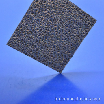 Feuille de polycarbonate en plastique gaufré de couleur imperméable